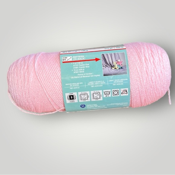 🟢5/$25 Red Heart Powder Pink Yarn - Picture 2 of 4